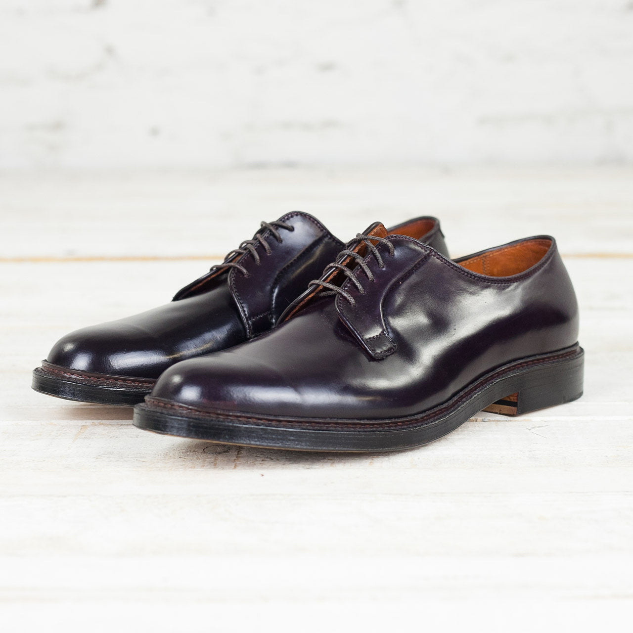 Plain Toe Blucher Cordovan Burgundy