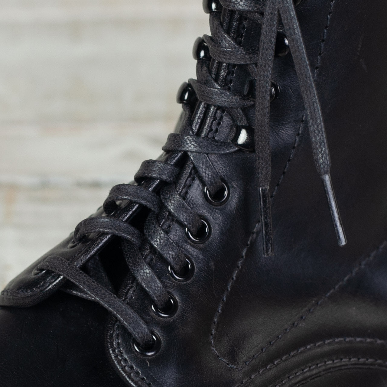 54" Flat Waxed Laces für Indy Boot Schwarz