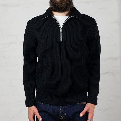 Navy Half-Zip Schwarz