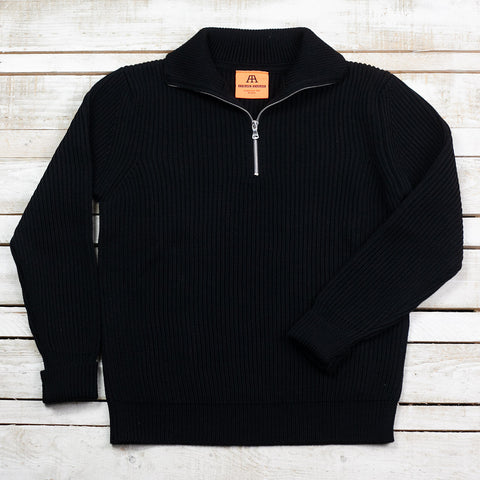 Navy Half-Zip Schwarz