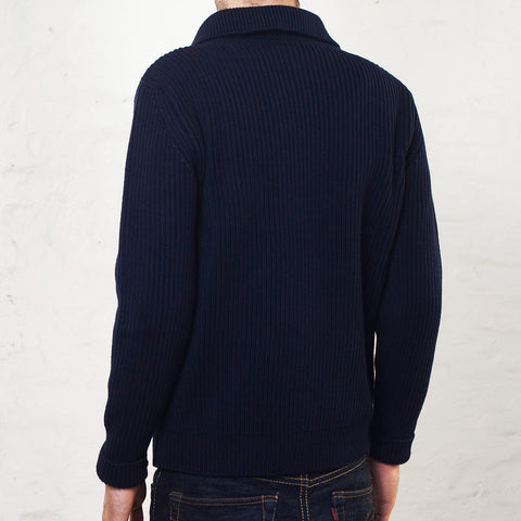 Navy Full-Zip mit Taschen Navy