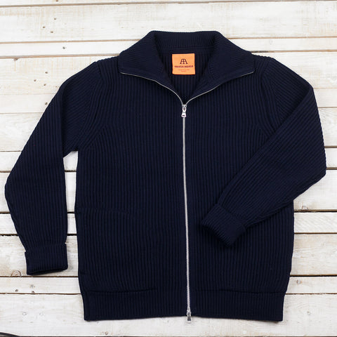 Navy Full-Zip mit Taschen Navy