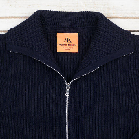 Navy Full-Zip mit Taschen Navy