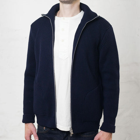 Navy Full-Zip mit Taschen Navy