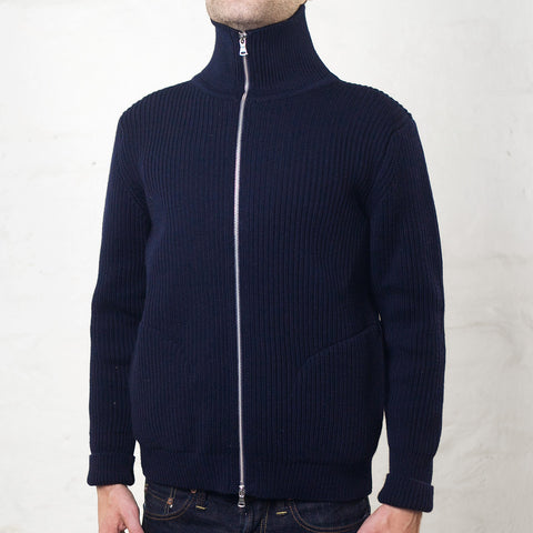 Navy Full-Zip mit Taschen Navy