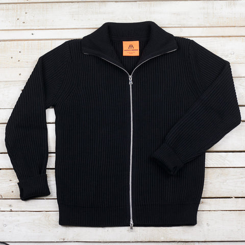 Navy Full-Zip Schwarz