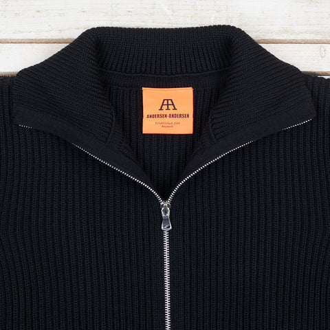 Navy Full-Zip Schwarz