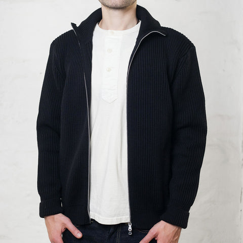 Navy Full-Zip Schwarz