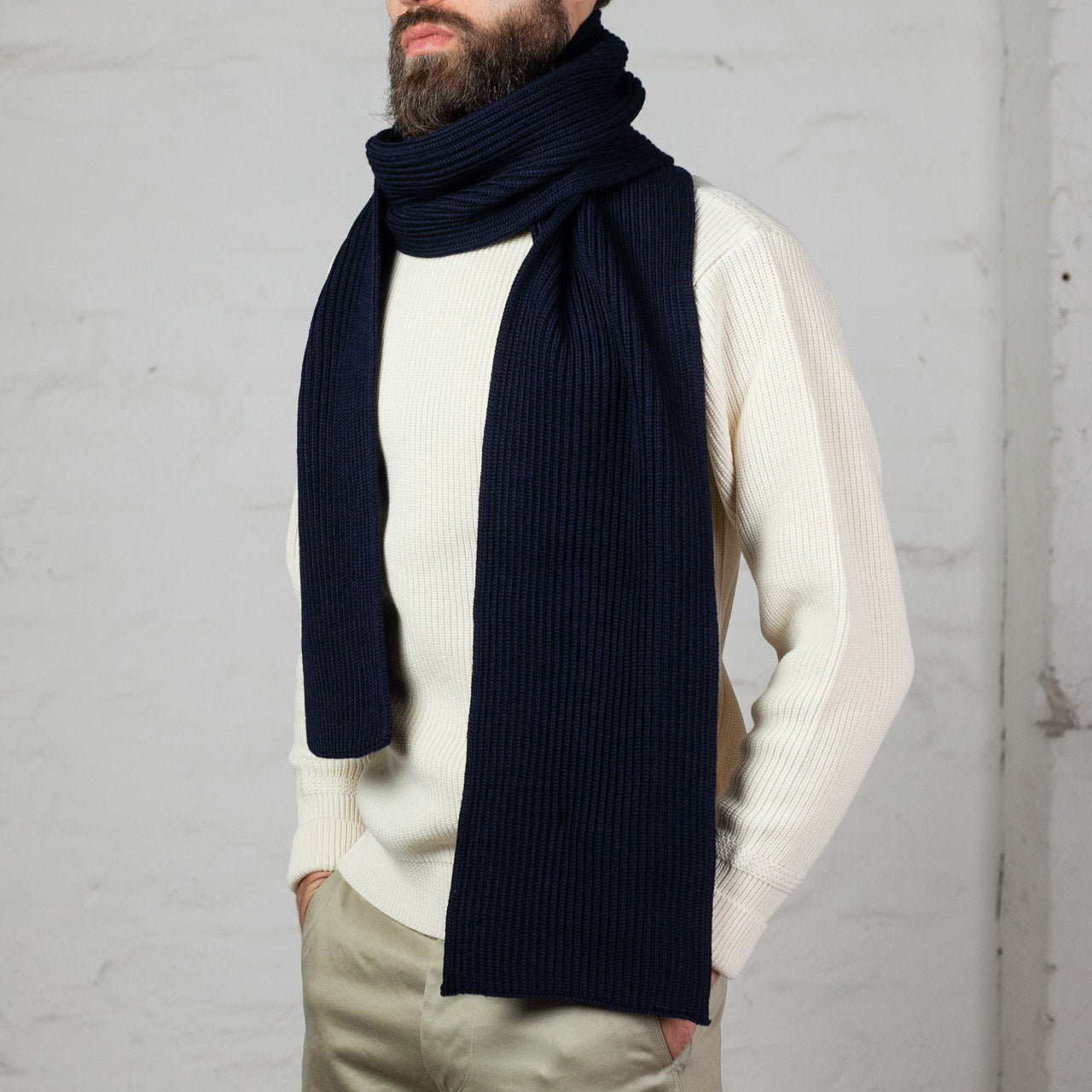 Wide Scarf Navy