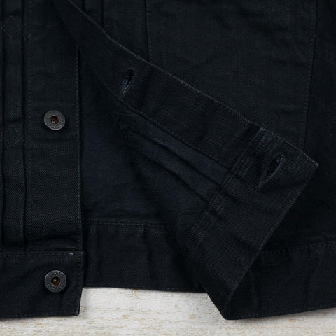 15 oz. Black Denim Pleats Jacket