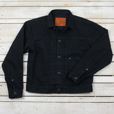 15 oz. Black Denim Pleats Jacket