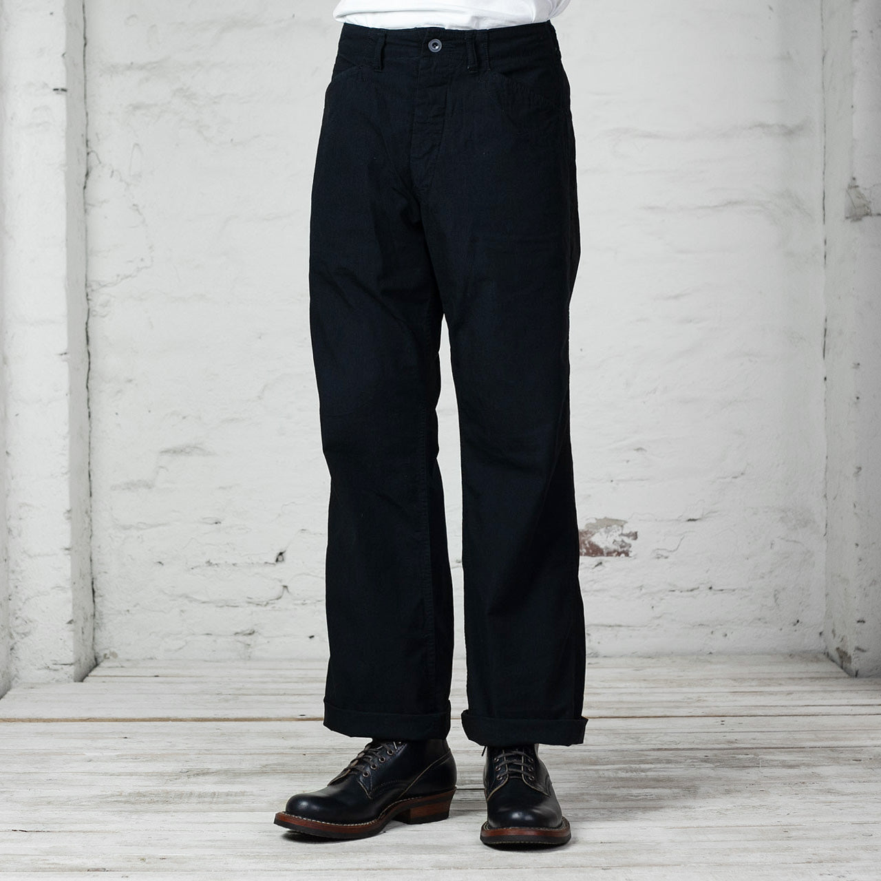 6,2oz Chambray Miners Waist-Overalls Schwarz