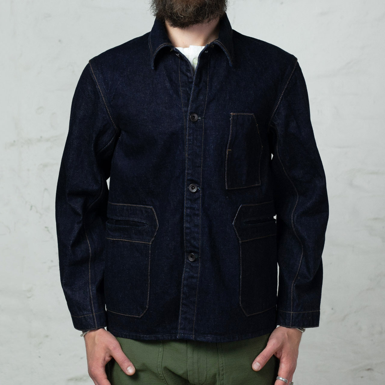 15oz Denim Delta Jacket Dark Indigo