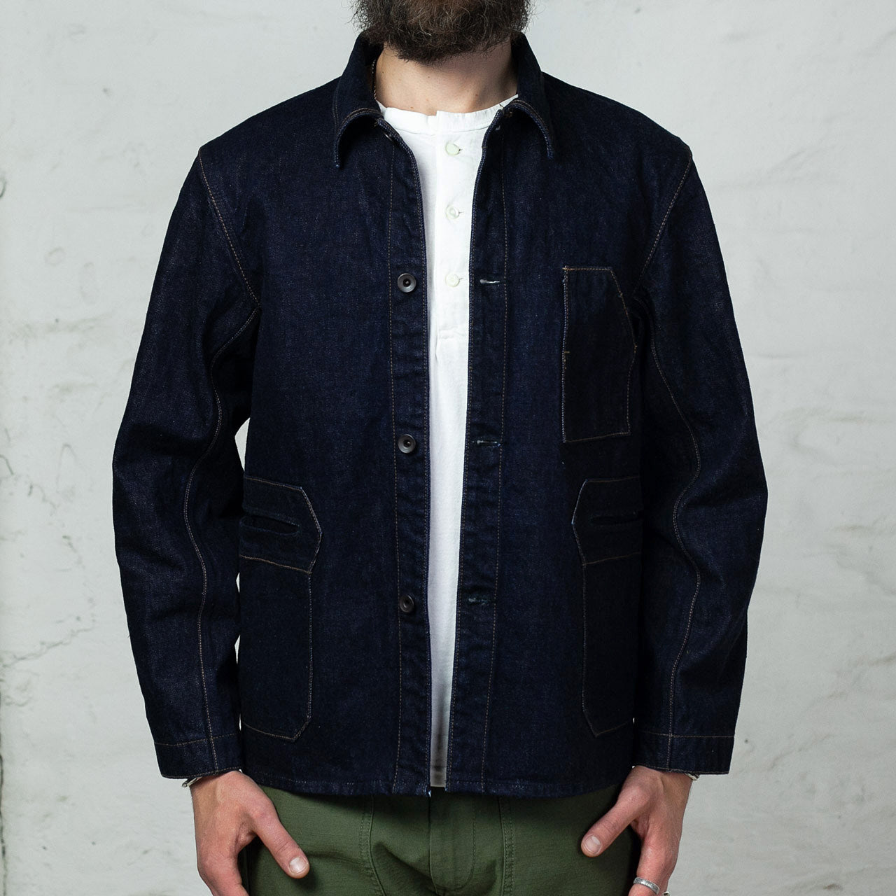 15oz Denim Delta Jacket Dark Indigo