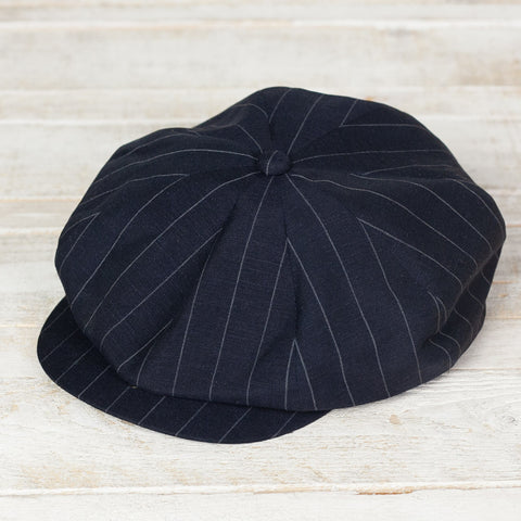 Pencil Stripe Fancy Golf Cap Navy