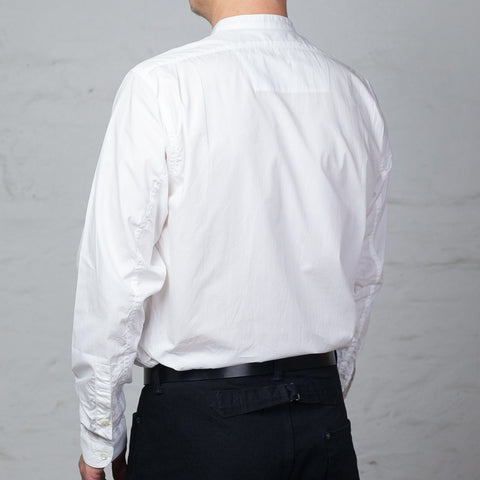 Band Collar Immigrant Shirt White