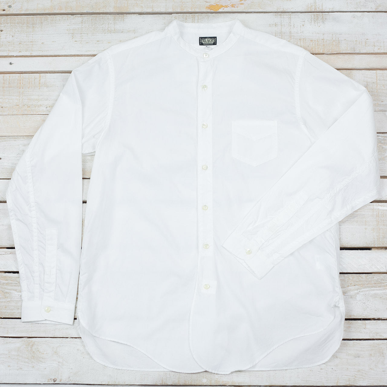 Band Collar Immigrant Shirt Weiß