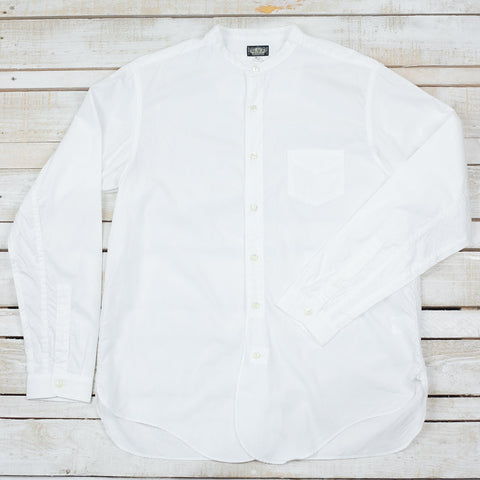 Band Collar Immigrant Shirt White