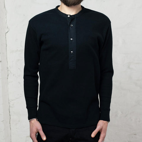 Henley Neck Amish Under Wear Black