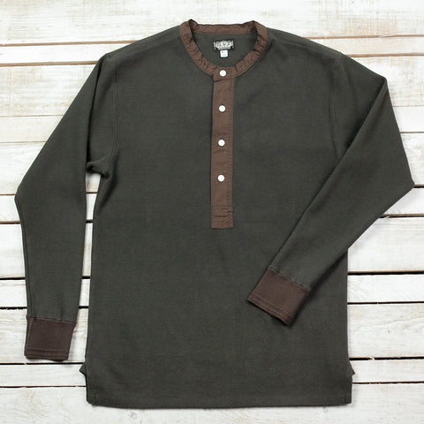 Henley Neck Amish Under Wear Green