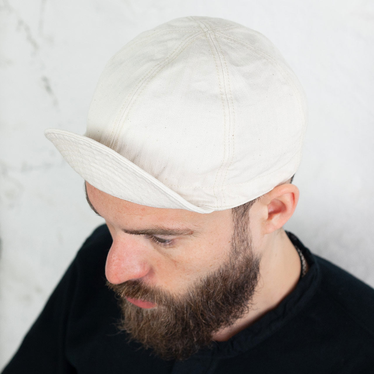 US Navy Herringbone Mechanics Cap Sand White