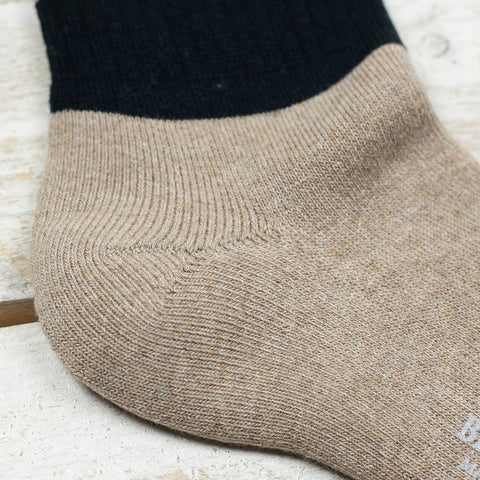 Wide Border BS Fit Boot Socks Beige