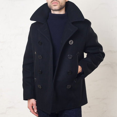 William Gibson U.S. Navy Pea Coat Black