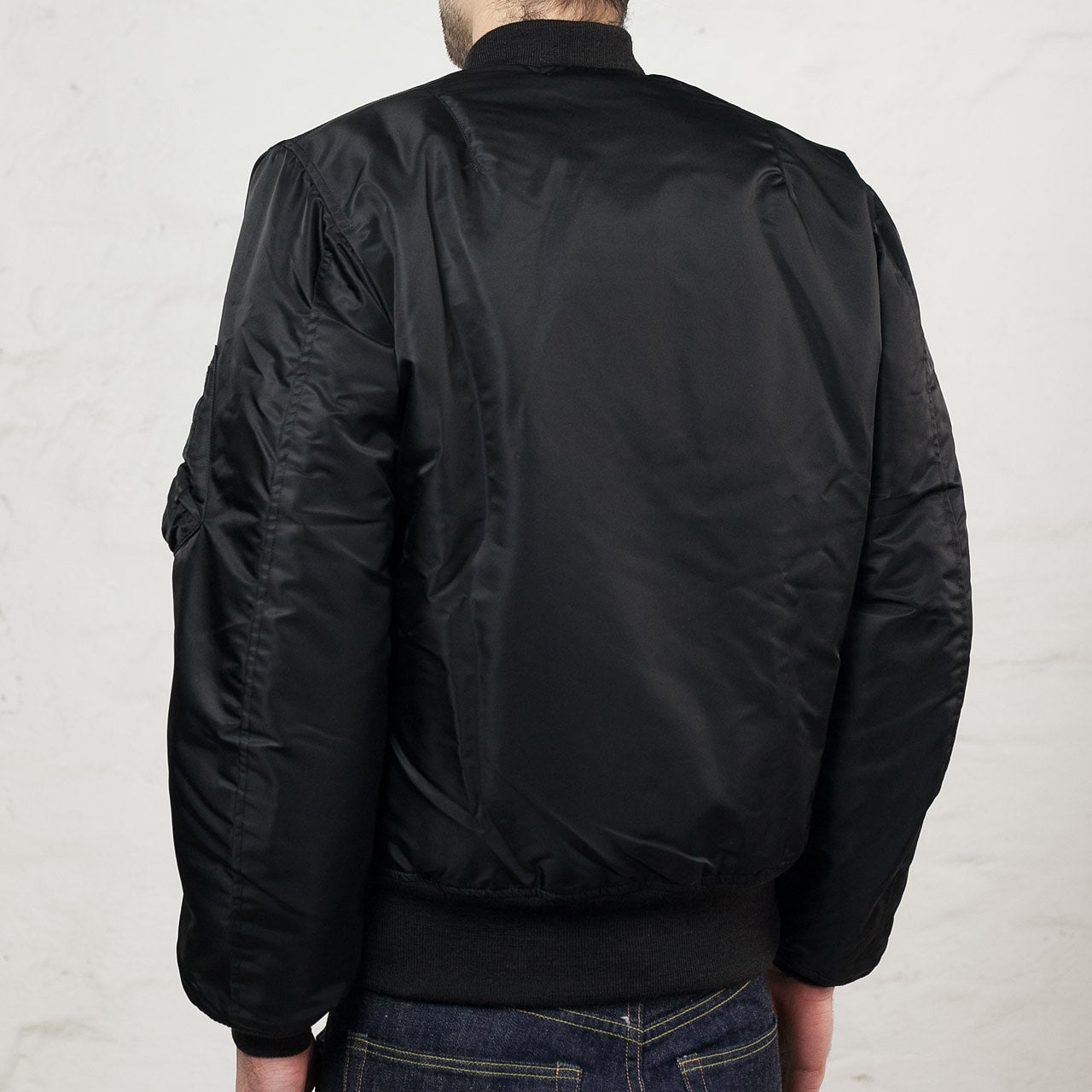 William Gibson MA-1 Jacket Slender Long Schwarz