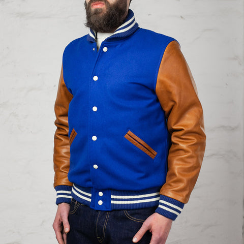 Varsity Jacke Royal / Rust