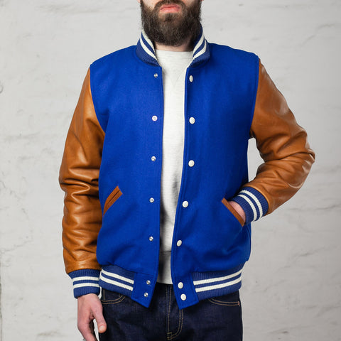 Varsity Jacke Royal / Rust