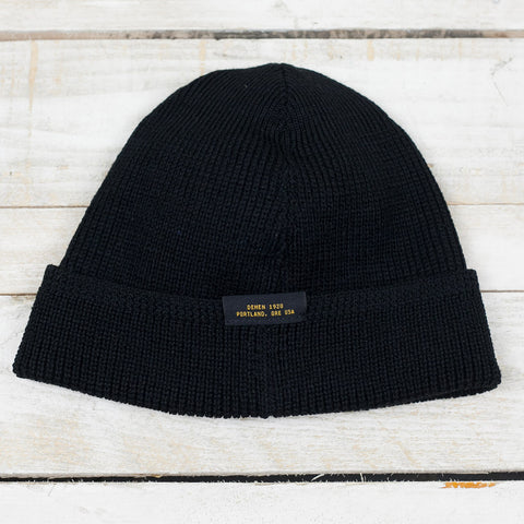 Wool Knit Watch Cap Schwarz