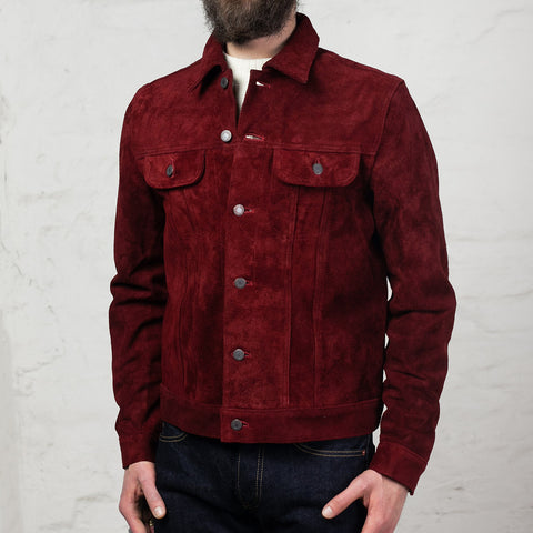 Suede Pferdelederjacke „The Boxer“ Bordeaux