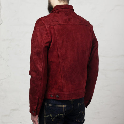 Suede Pferdelederjacke „The Boxer“ Bordeaux