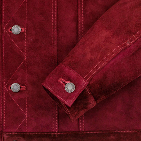 Suede Pferdelederjacke „The Boxer“ Bordeaux