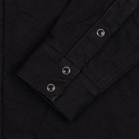 IHSH-295-BLK 14 oz. Selvedge Western Shirt Black/Black