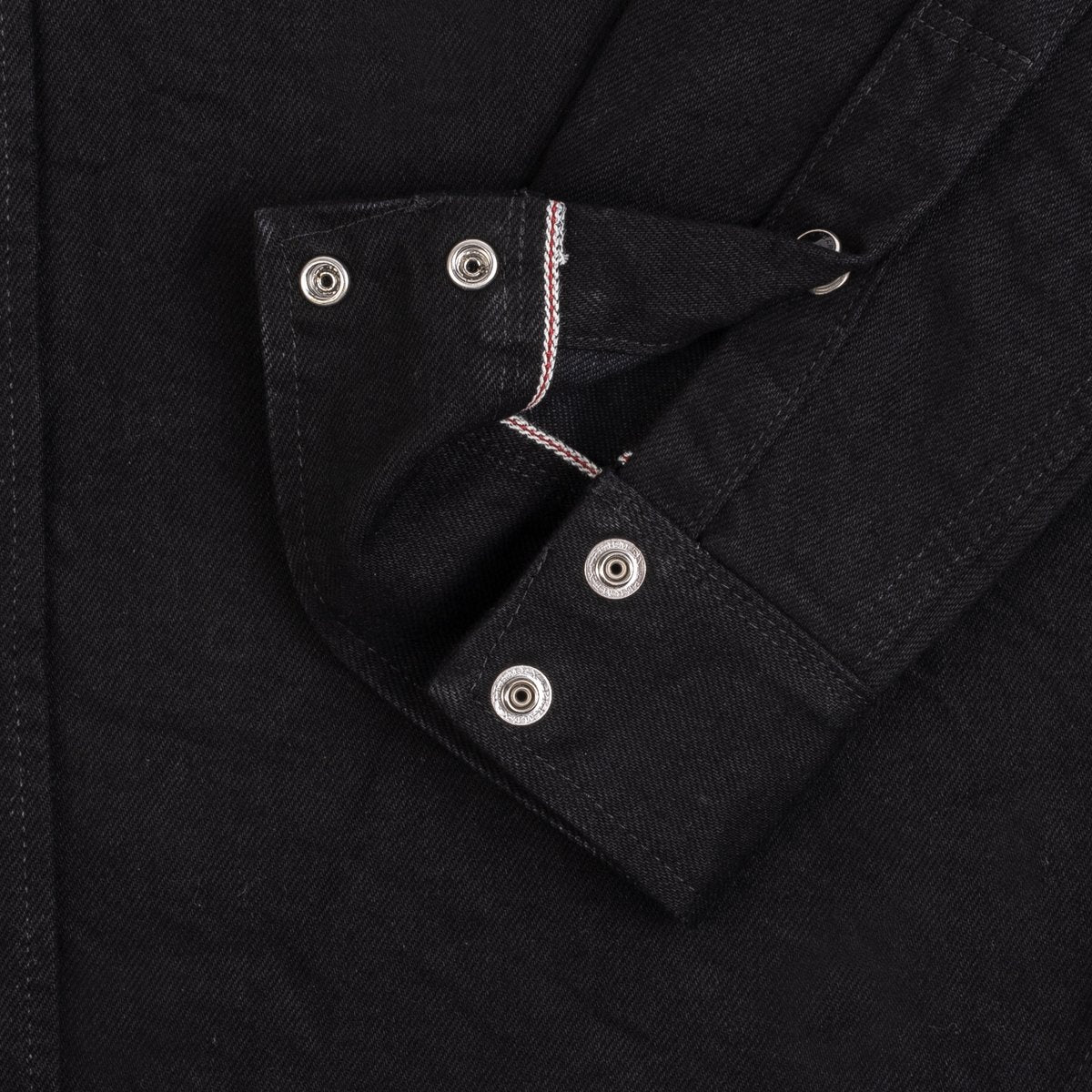 IHSH-295 14oz Selvedge Western Shirt Black/Black