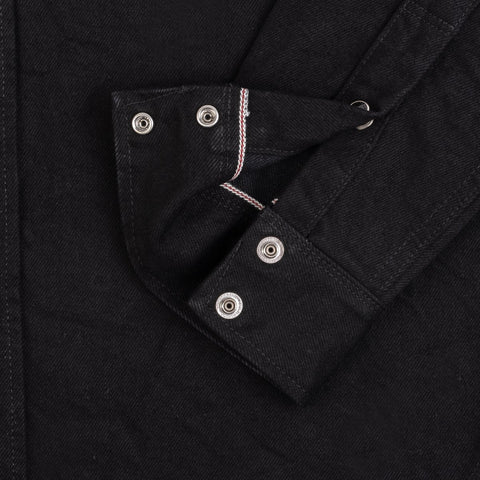 IHSH-295-BLK 14 oz. Selvedge Western Shirt Black/Black