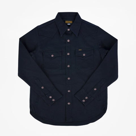 IHSH-362-BLK 16 oz. Denim CPO Shirt Superblack