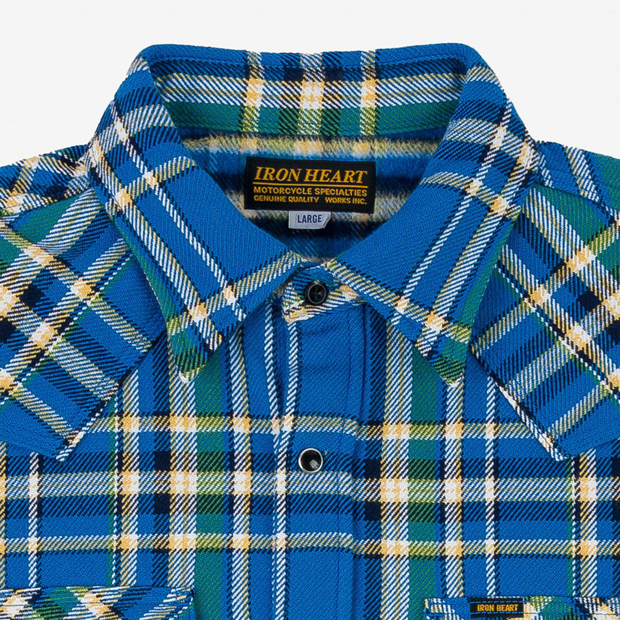 IHSH-370 Western Shirt Tartan Check Blau