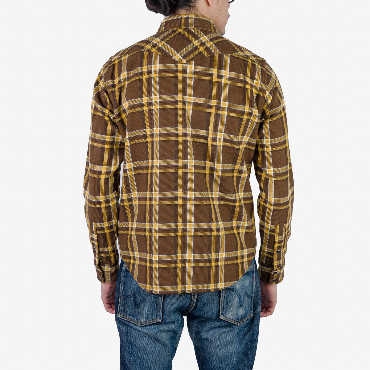 IHSH-372 Western Shirt Crazy Check Braun