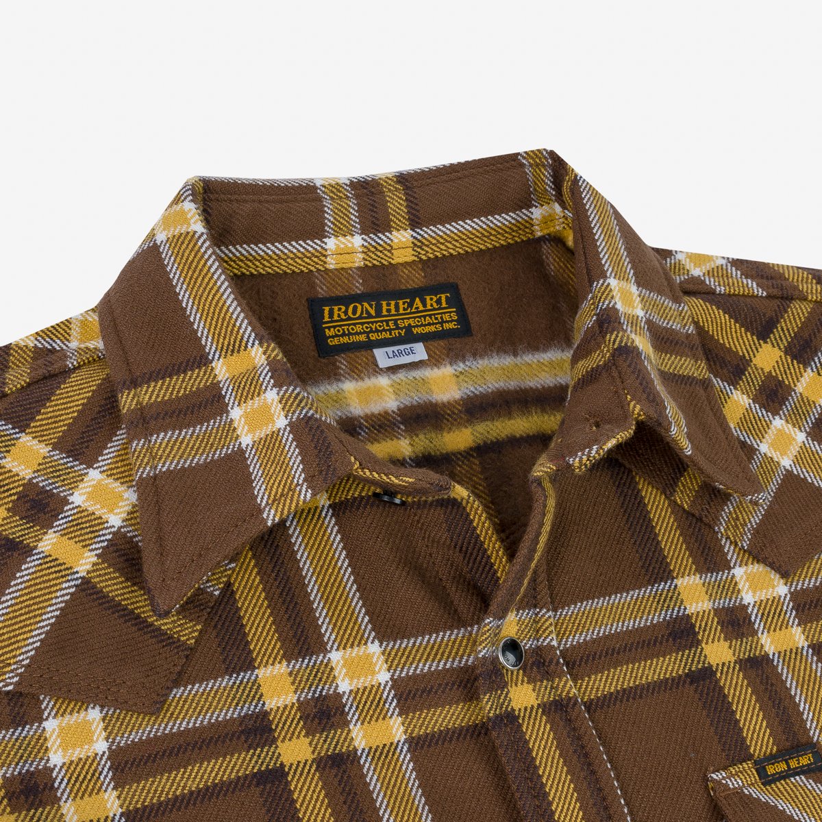 IHSH-372 Western Shirt Crazy Check Braun