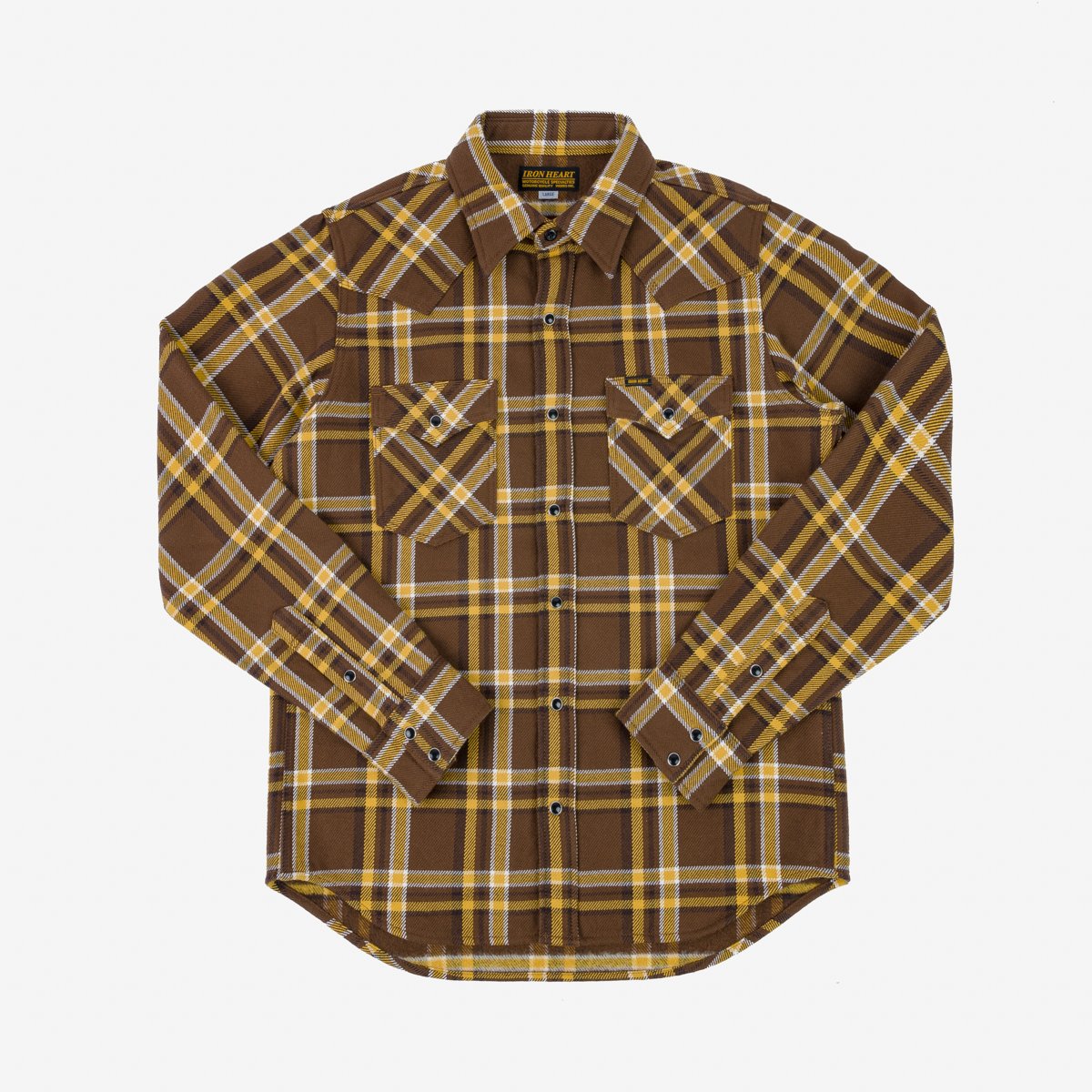 IHSH-372 Western Shirt Crazy Check Braun