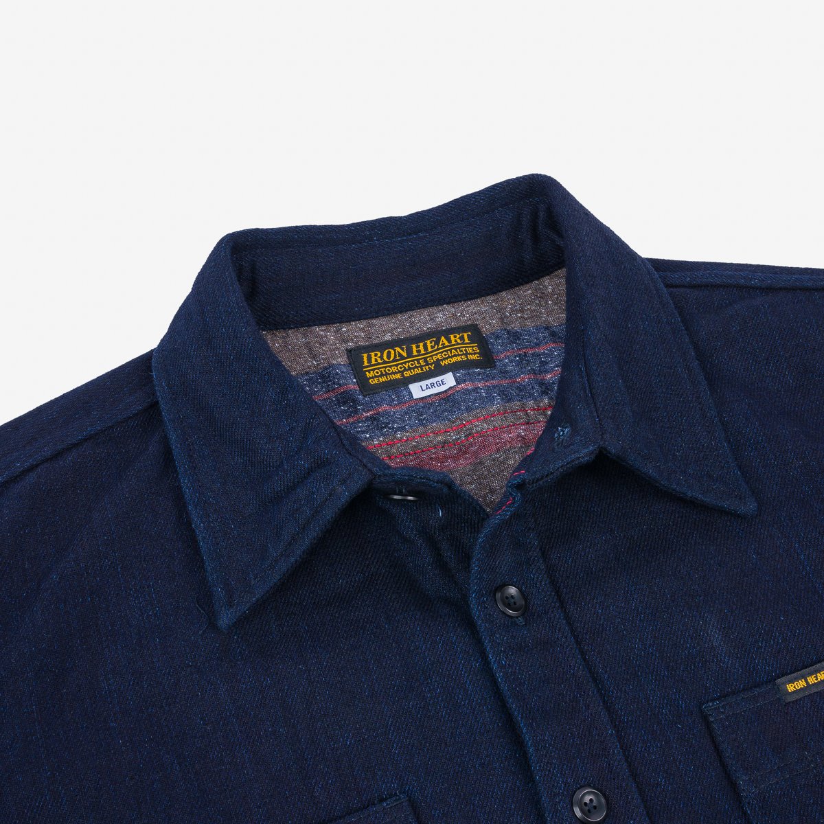 IHSH-374 14oz Double Cloth Work Shirt Indigo