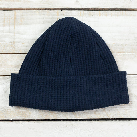 Waffle Knit Cap Dark Navy