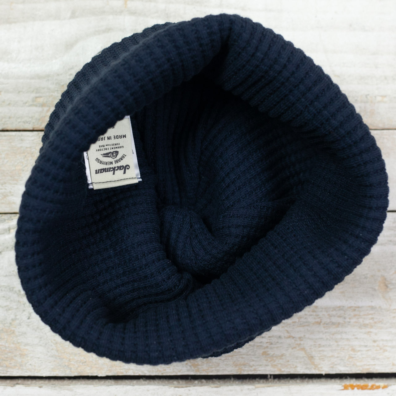 Waffle Knit Cap Dark Navy