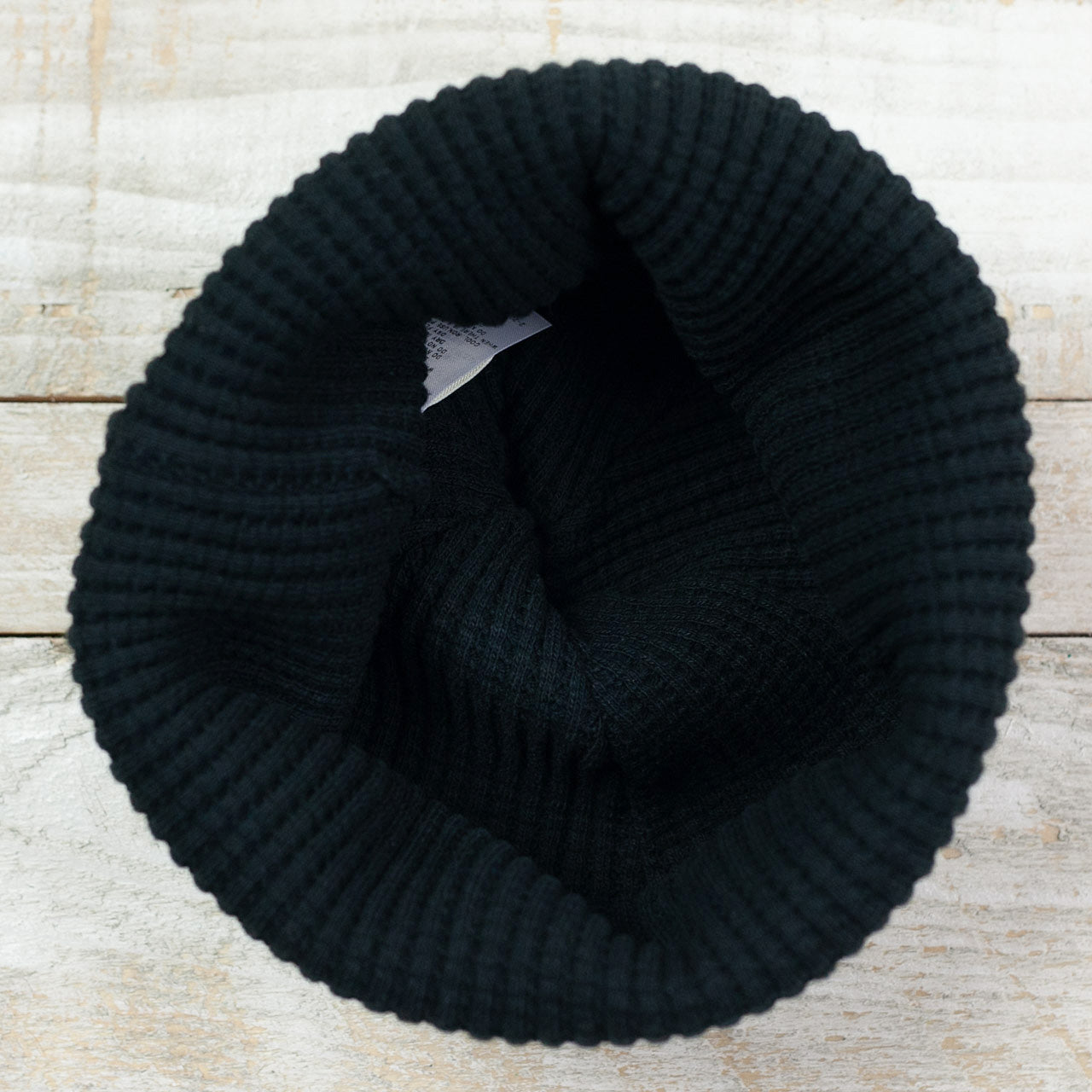 Waffle Knit Cap Schwarz