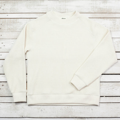 Waffle Mid-Neck Ivory