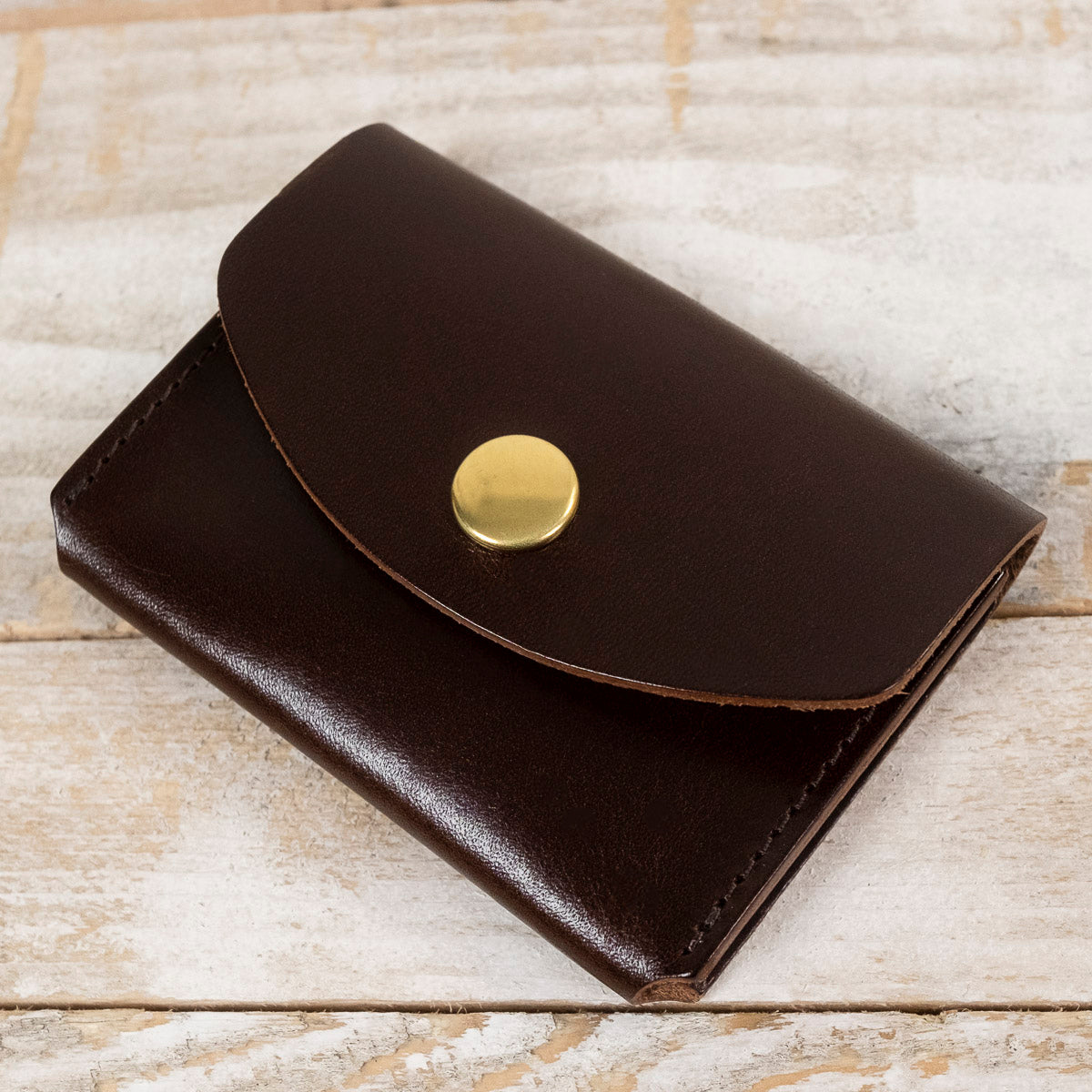 Leather Card Case Braun