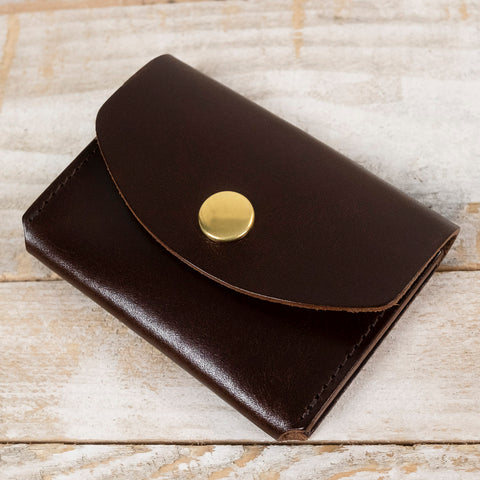 Leather Card Case Brown