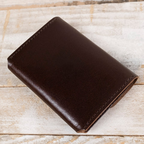 Leather Card Case Brown